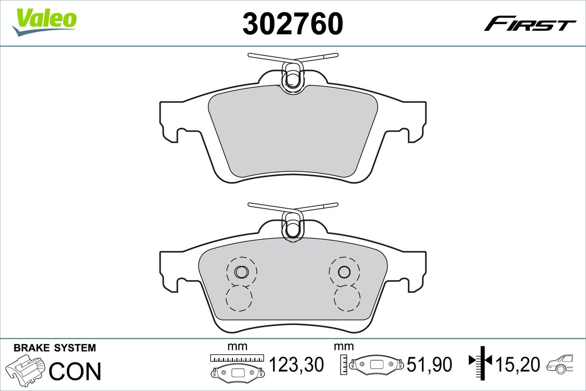 Set placute frana,frana disc 302760 VALEO